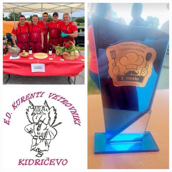 E. D. Kurenti Vetrovniki na tekmovanju v peki ciganskih pečenk