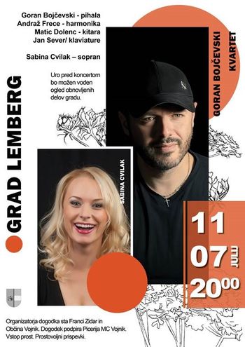 KONCERT: GORAN BOJČEVSKI KVARTET Z GOSTJO SABINO CVILAK