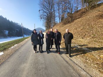 Minister Jože Novak na obisku v Občini Vojnik - ogled zaključenih del na Hudinji in sanacij po poplavi