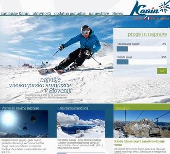 Smučišče Kanin ima novo spletno stran