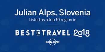 Lonely Planet je uvrstil Julijske Alpe med 10 izbranih svetovnih destinacij za leto 2018