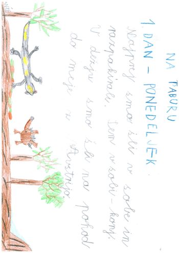 2. razred OŠ Cirkovce na taboru v domu Škorpijon