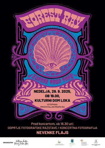 Koncert skupine Forest Ray (ZDA) in odprtje fotografske razstave Nevenke Flajs