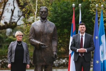 Obnovili spomenik dr. Mihajlu Pupinu