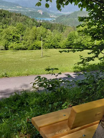 NA KLOPCO GREM SEDET IN OBČUDOVAT POGLED NA BLED