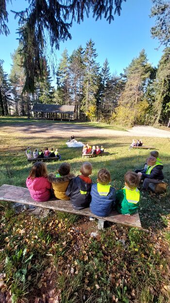 Gozdna delavnica v enoti Križe, Vrtec Tržič Gozdna delavnica v enoti Križe, Vrtec Tržič