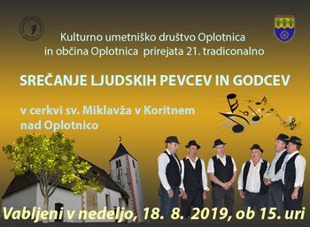 21. srečanje ljudskih pevcev in godcev – Koritno 2019