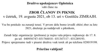 Zbor članov in piknik