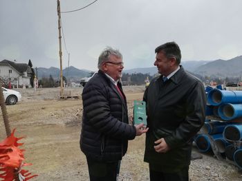 Minister Gašperšič ponovno  na gradbišču severne razbremenilne ceste