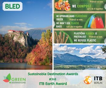 Bledu 3. mesto na svetu za kampanjo o zmanjševanju količine odpadkov in na področju trajnosti, Sloveniji zmaga v kategoriji najboljših v Evropi