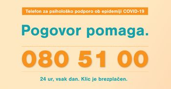 Telefon za psihološko podporo ob epidemiji 080 51 00 