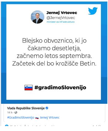 Minister Vrtovec: Južno razbremenilno cesto bomo začeli graditi septembra