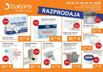 Akcijska razprodaja v podjetju Barjans d.o.o.