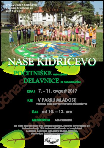 Počitniške ustvarjalne delavnice za osnovnošolce