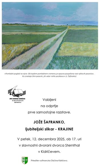 1. samostojna razstava Jožeta Šafranka