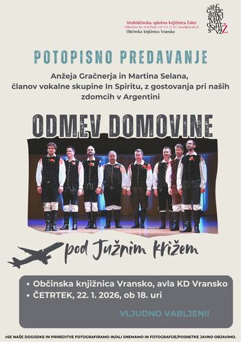 Odmev domovine pod Južnim križem
