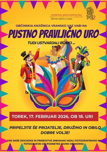 Pustna pravljična ura v Občinski knjižnici Vransko