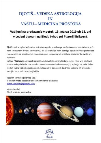DJOTIŠ—VEDSKA ASTROLOGIJA  IN VASTU—MEDICINA PROSTORA