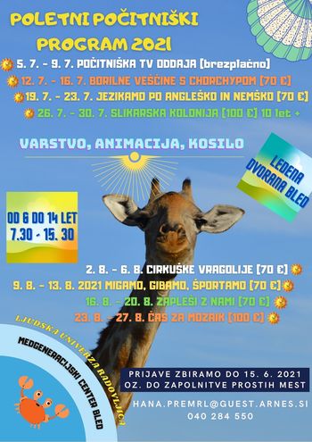 Poletni počitniški program 2021