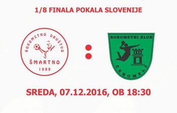 Rokometna tekma proti RK Črnomelj (Pokal Slovenije - 1/8 finala)