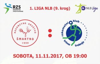 Rokometna tekma proti RK Trimo Trebnje (1. LIGA NLB - 9. krog)