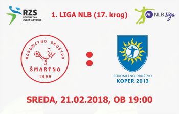 Rokometna tekma proti RD Koper 2013 (1. LIGA NLB - 17. krog)