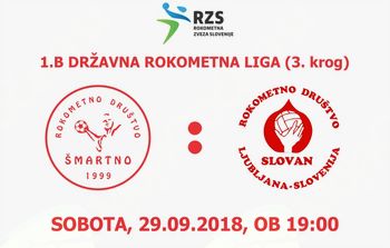 Rokometna tekma proti RD LL Grosist Slovan (1.B DRL - 3. krog)