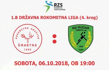 Rokometna tekma proti RD Rudar (1.B DRL - 4. krog)