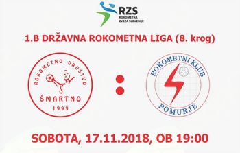 Rokometna tekma proti RK POMURJE (1.B DRL - 8. krog)