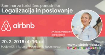 Airbnb - legalizacija in poslovanje (-50% za podjetnike iz Žužemberka)