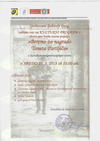 VABILO NA KULTURNI PROGRAM