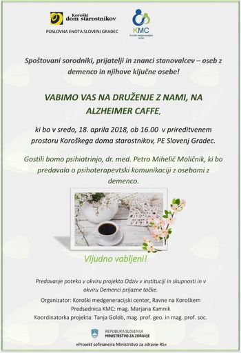Vabilo na Alzheimer caffe