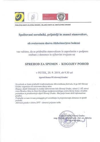 SPREHOD ZA SPOMIN - KOGOJEV POHOD