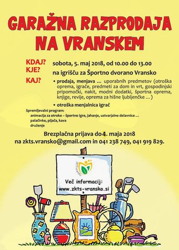 GARAŽNA RAZPRODAJA NA VRANSKEM