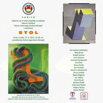 LIKOVNA RAZSTAVA "STOL" V KULTURNEM DOMU MENGEŠ