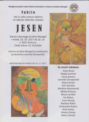 "JESEN" V MEDGENERACIJSKEM CENTRU BISTRICA V DOMŽALAH