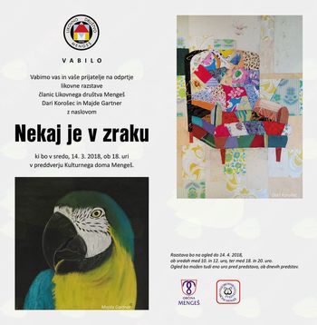 "Nekaj je v zraku" preddverja Kulturnega doma Mengeš