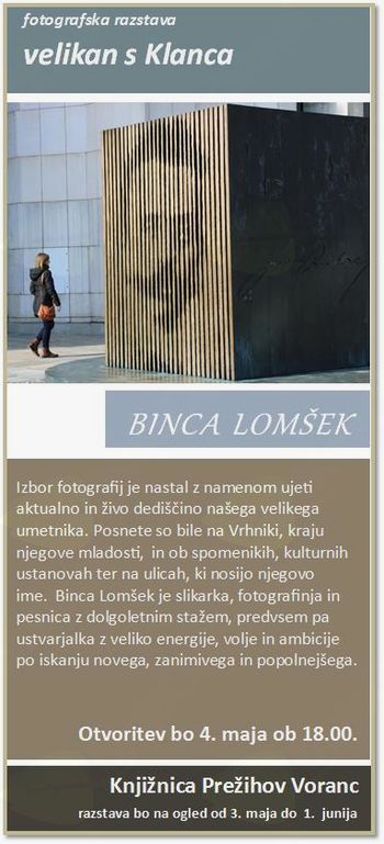 FOTOGRAFSKA RAZSTAVA BINCE LOMŠEK