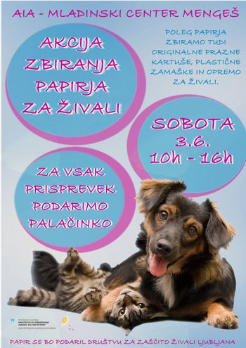 Akcija zbiranja papirja za živali