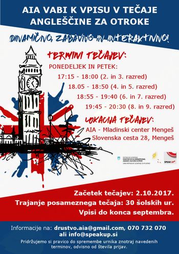 Jesenski tečaj angleščine