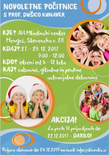 NOVOLETNE POČITNICE s prof. Dušico Kunaver
