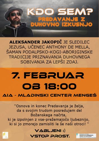 Kdo sem? (predavanje z duhovno izkušnjo, odgovori in vajo, ki pripomore k vsakodnevnem umirjanju)