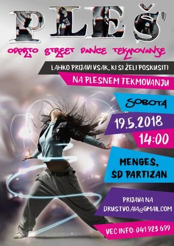 Odprto street dance tekmovanje PLEŠ'