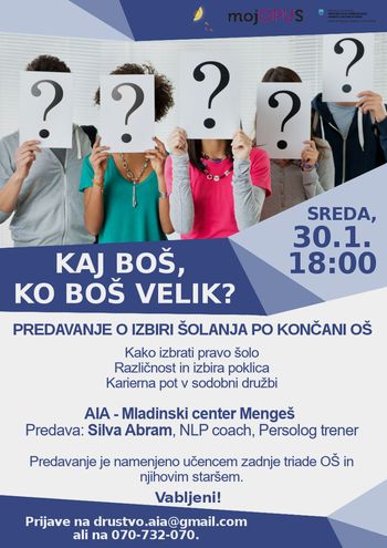 Kaj boš, ko boš velik?