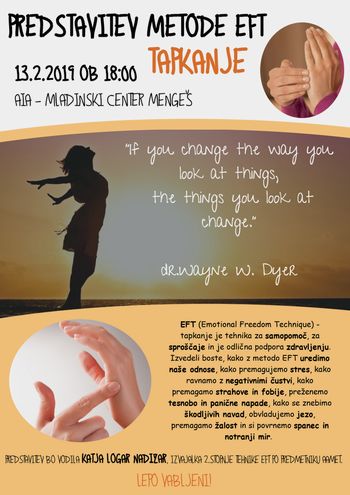 Brezplačna predstavitev tehnike EFT - tapkanje