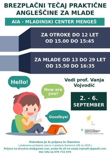 Brezplačni tečaj praktične angleščine za mlade