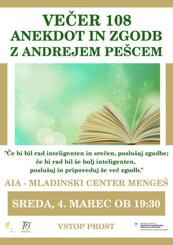 Večer 108 anekdot in zgodb z Andrejem Pešcem