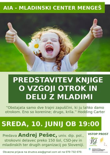 Predstavitev knjige o vzgoji otrok in delu z mladimi, A. Pešec