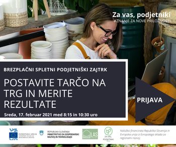 Brezplačni podjetniški zajtrk POSTAVITE TARČO NA TRG IN MERITE REZULTATE