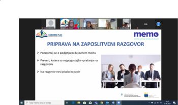 Karierni hitri zmenki – soočenje mladih s trgom dela